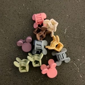 10 Tiny Mickey Hair Clips -various colors